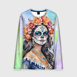 Лонгслив мужской Катрина калавера санта муерте, цвет: 3D-принт