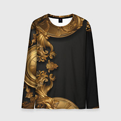 Лонгслив мужской Золотые объемные узоры, цвет: 3D-принт