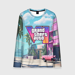 Лонгслив мужской GTA 6 Vice city, цвет: 3D-принт