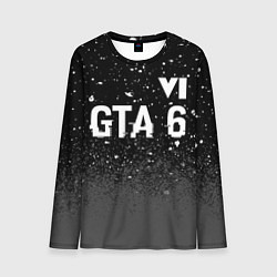 Лонгслив мужской GTA 6 glitch на темном фоне посередине, цвет: 3D-принт
