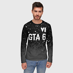 Лонгслив мужской GTA 6 glitch на темном фоне посередине, цвет: 3D-принт — фото 2
