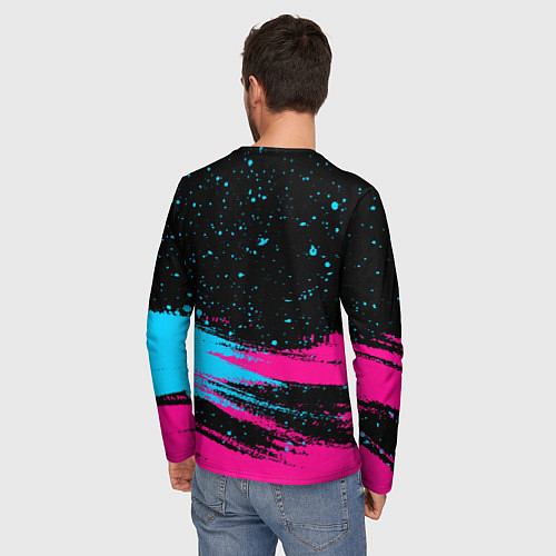 Мужской лонгслив GTA6 - neon gradient посередине / 3D-принт – фото 4