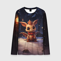 Мужской лонгслив Дракон кристаллический владыка