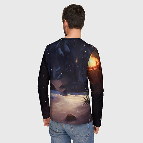 Мужской лонгслив Дракон кристаллический владыка / 3D-принт – фото 4