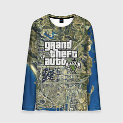 Лонгслив мужской GTA 5 карта, цвет: 3D-принт