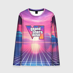 Лонгслив мужской GTA 6 Vaporwave, цвет: 3D-принт