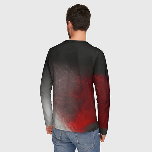 Мужской лонгслив Девушка в кибернетическом шлеме / 3D-принт – фото 4