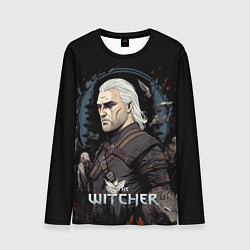 Лонгслив мужской Ведьмак иллюстрация, цвет: 3D-принт