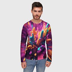 Лонгслив мужской Яркий всплеск, цвет: 3D-принт — фото 2