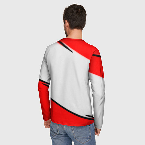 Мужской лонгслив Квейк 4 геометрия / 3D-принт – фото 4