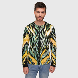 Лонгслив мужской Камень и жёлтый огонь, цвет: 3D-принт — фото 2