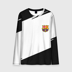 Лонгслив мужской Barcelona краски чёрные спорт, цвет: 3D-принт
