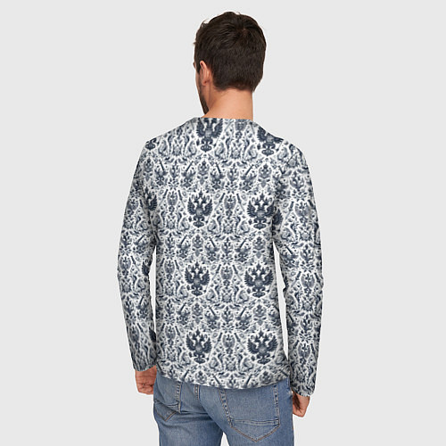 Мужской лонгслив Греб России паттерн / 3D-принт – фото 4