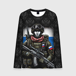 Лонгслив мужской Солдат России, цвет: 3D-принт