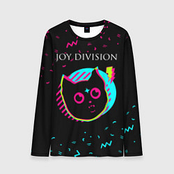 Лонгслив мужской Joy Division - rock star cat, цвет: 3D-принт