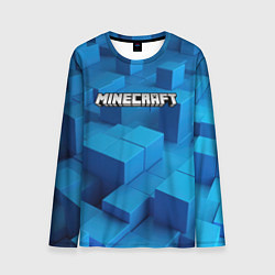 Лонгслив мужской Minecraft синие плиты, цвет: 3D-принт
