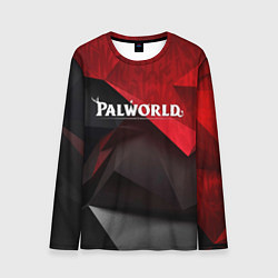 Мужской лонгслив Palworld red black abstract