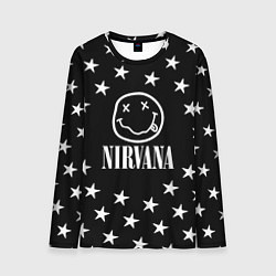 Лонгслив мужской Nirvana stars steel, цвет: 3D-принт