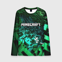 Лонгслив мужской Minecraft logo в стиле киберпанк, цвет: 3D-принт