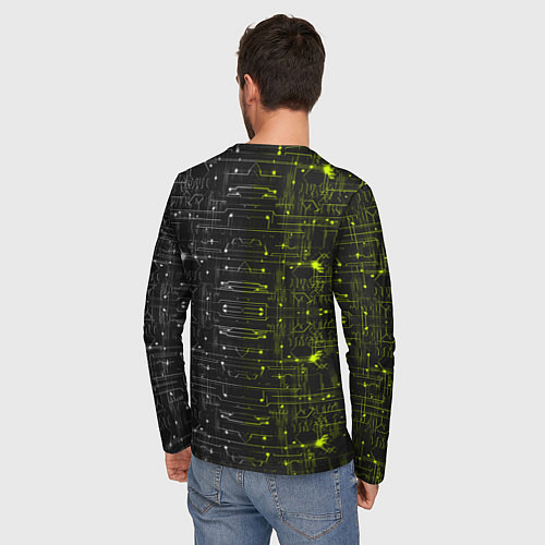Мужской лонгслив David Martinez - Cyberpunk: Edgerunners / 3D-принт – фото 4