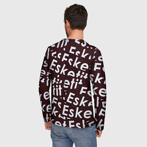 Мужской лонгслив Esskeetit logo pattern / 3D-принт – фото 4