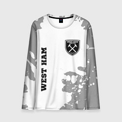 Мужской лонгслив West Ham sport на светлом фоне вертикально