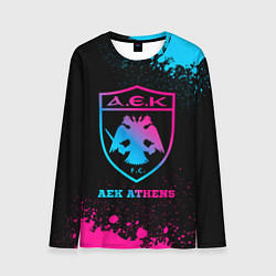 Лонгслив мужской AEK Athens - neon gradient, цвет: 3D-принт