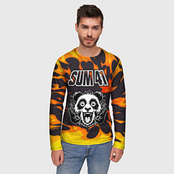 Лонгслив мужской Sum41 рок панда и огонь, цвет: 3D-принт — фото 2