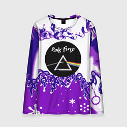 Лонгслив мужской Pink floyd violet splash, цвет: 3D-принт
