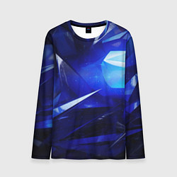 Мужской лонгслив Black and blue abstract background sport style