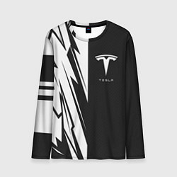 Лонгслив мужской Tesla - carbon texture, цвет: 3D-принт