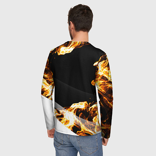 Мужской лонгслив Inter legendary sport fire / 3D-принт – фото 4