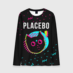 Лонгслив мужской Placebo - rock star cat, цвет: 3D-принт