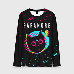 Лонгслив мужской Paramore - rock star cat, цвет: 3D-принт
