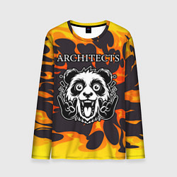 Лонгслив мужской Architects рок панда и огонь, цвет: 3D-принт