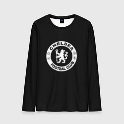 Лонгслив мужской Chelsea fc белое лого, цвет: 3D-принт