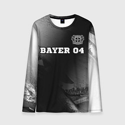 Лонгслив мужской Bayer 04 sport на темном фоне посередине, цвет: 3D-принт