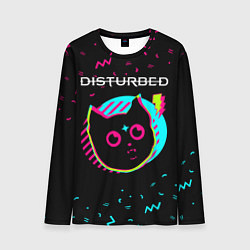 Лонгслив мужской Disturbed - rock star cat, цвет: 3D-принт