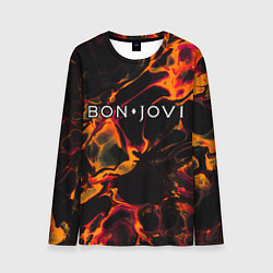 Мужской лонгслив Bon Jovi red lava