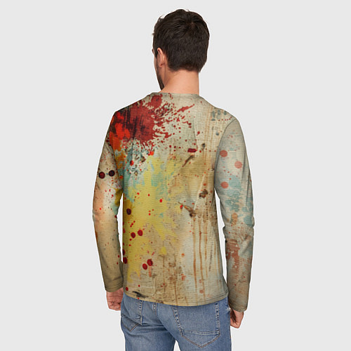 Мужской лонгслив Джон Уик с пистолетом в стиле гранж / 3D-принт – фото 4