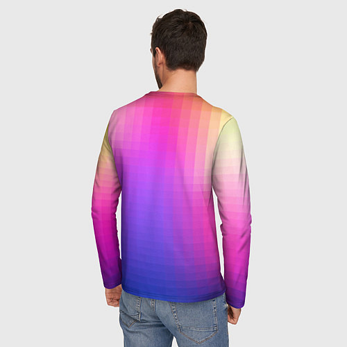 Мужской лонгслив Gradient 8-bit / 3D-принт – фото 4