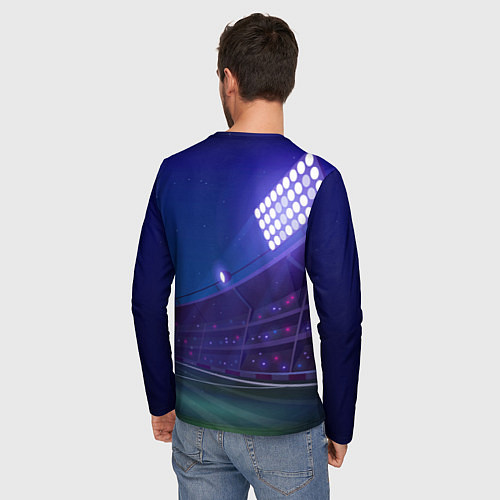 Мужской лонгслив Lazio ночное поле / 3D-принт – фото 4