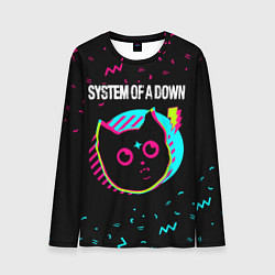 Лонгслив мужской System of a Down - rock star cat, цвет: 3D-принт