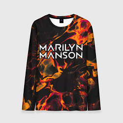 Лонгслив мужской Marilyn Manson red lava, цвет: 3D-принт