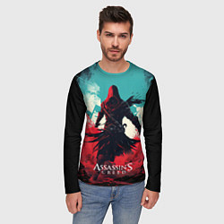 Лонгслив мужской Assassins creed ясное небо, цвет: 3D-принт — фото 2