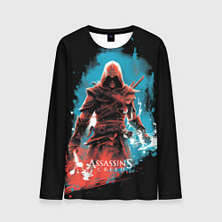 Лонгслив мужской Assassins creed фон абстрактный, цвет: 3D-принт