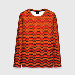 Мужской лонгслив Красные линии и чёрные полосы