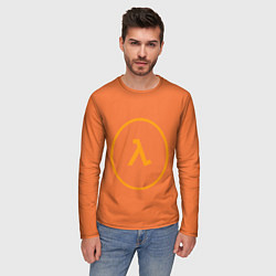 Лонгслив мужской Half-Life оранжевый, цвет: 3D-принт — фото 2