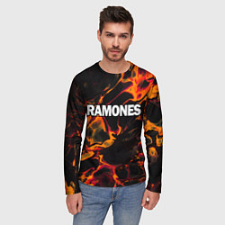 Лонгслив мужской Ramones red lava, цвет: 3D-принт — фото 2