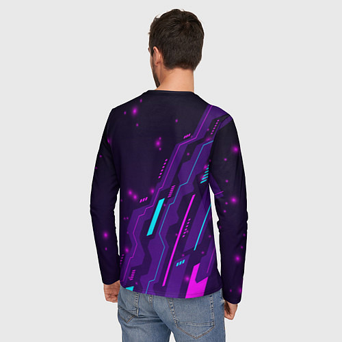 Мужской лонгслив Forza Horizon neon gaming / 3D-принт – фото 4